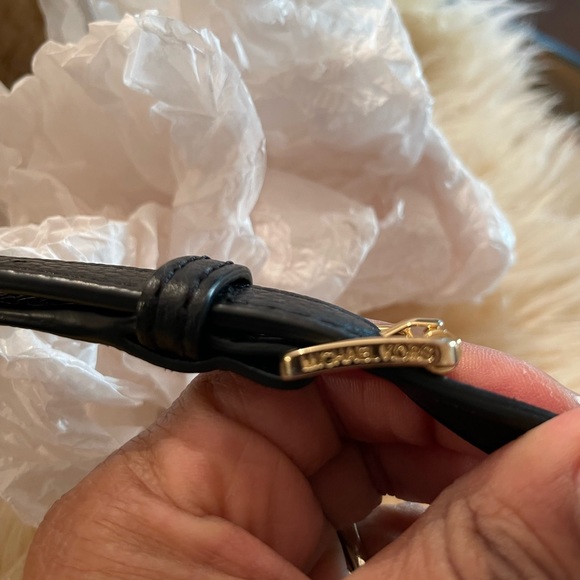 - - Mini Michael Kors Crossbody Shoulder Drawstring Bag Black Pebble - Picture 8 of 11